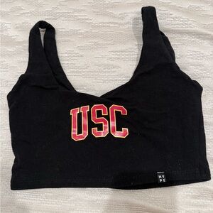 Hype and vice Black USC Logo Crop Top
